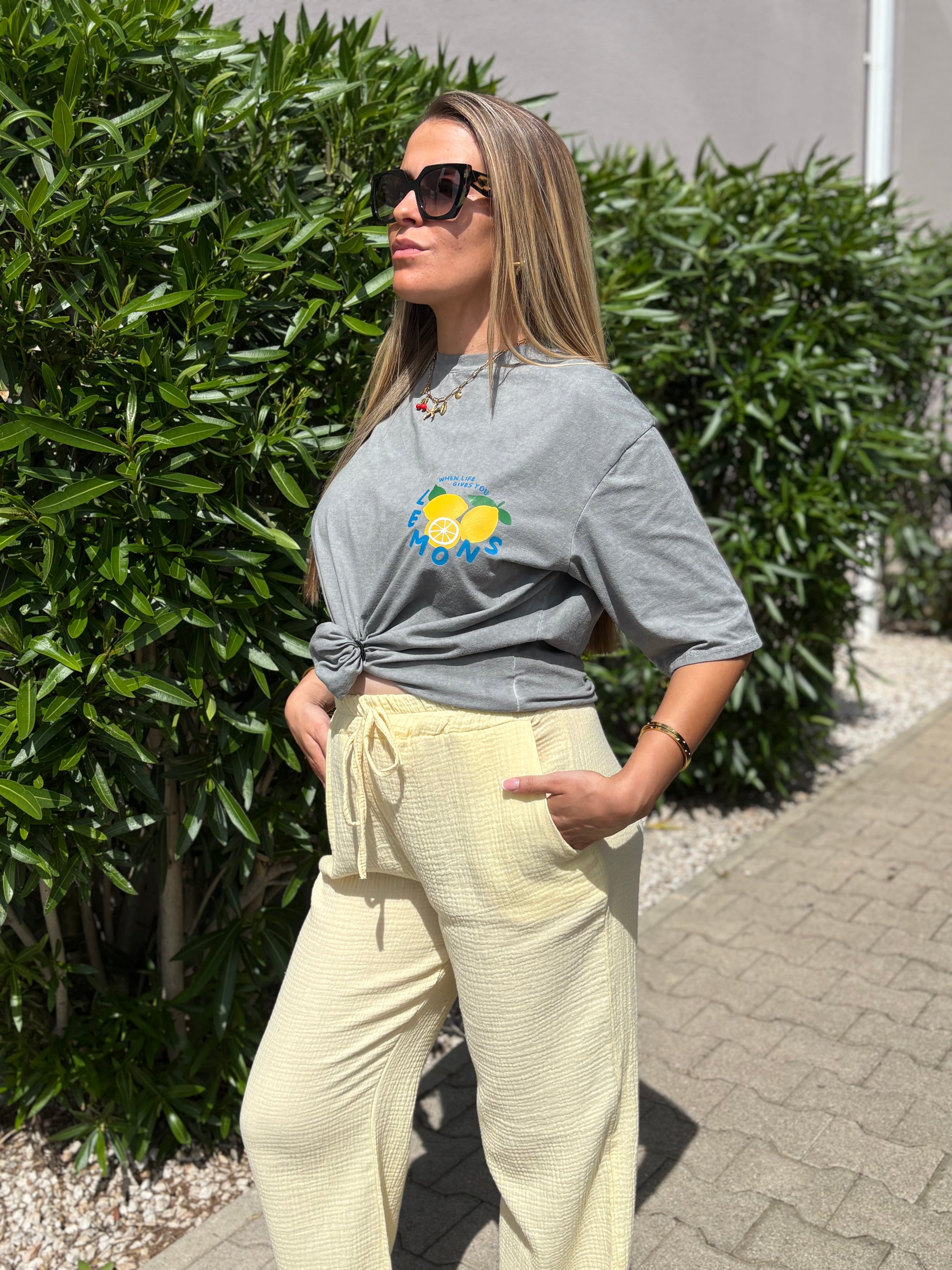 T-SHIRT LEMONS GRIS