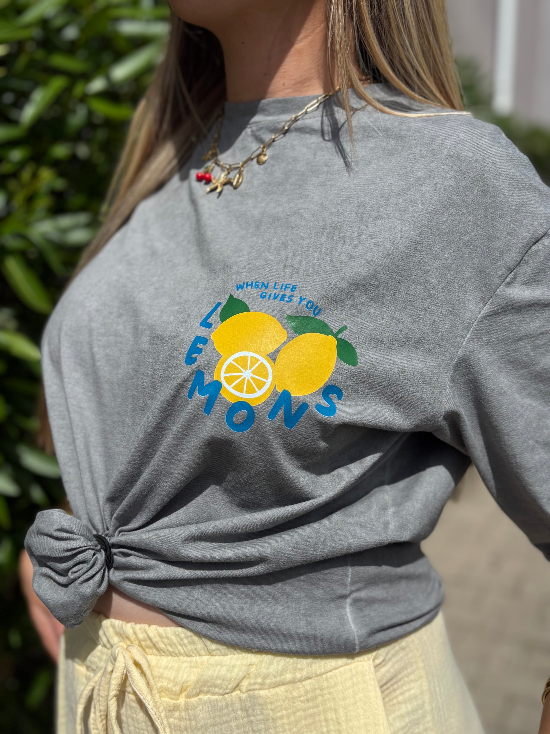 T-SHIRT LEMONS GRIS
